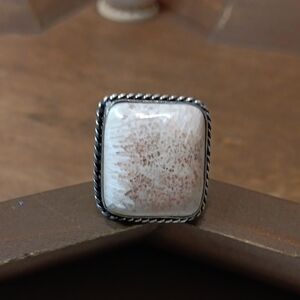 Elegant Cream Stone Ring